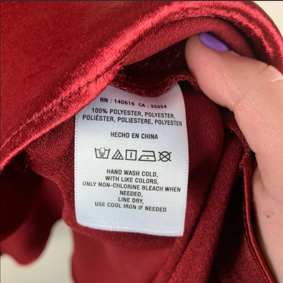 Anthropologie Moulinette Souers red satin skirt size XS - Picture 6 of 8